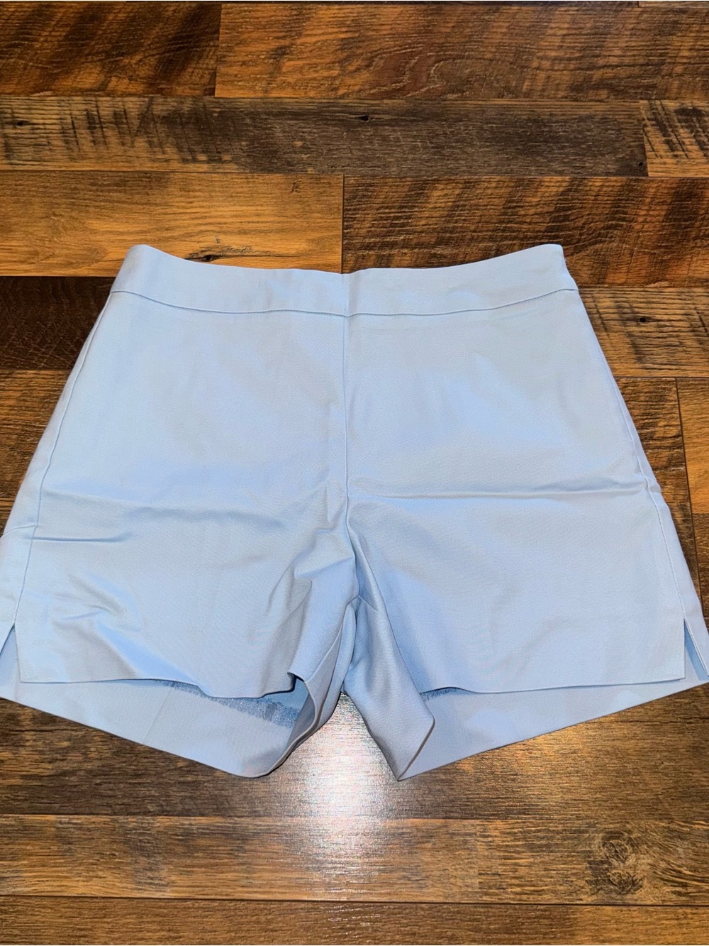 Trina Turk Pale Blue High-Waist Shorts